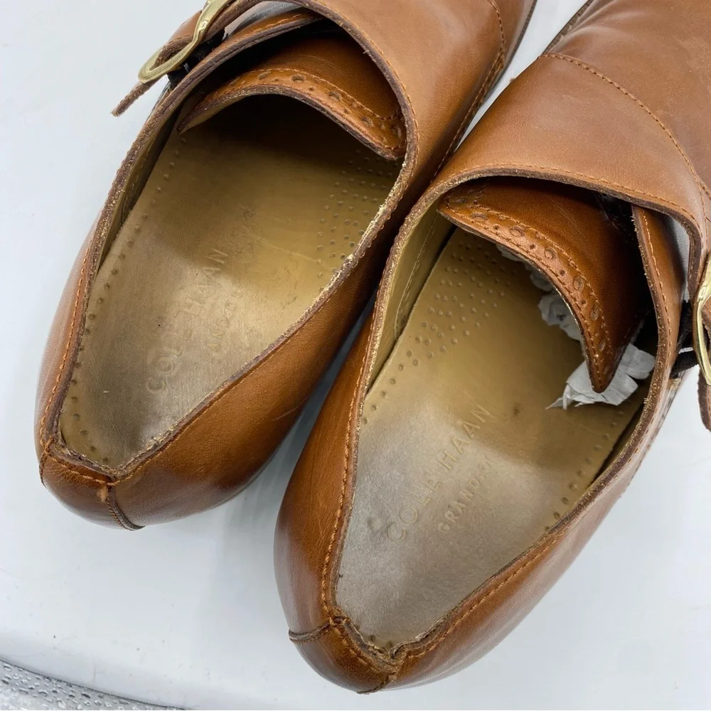 Cole Haan Men's Williams II‎ Monk Strap Brown leather size 9 wide